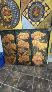 ภาพวาด กรอบรูป ดอกบัว ยาว120× สูง120 cm จิ๊กซอ 3ชิ้น ภาพมงคล เสริมฮวงจุ้ย ตกแต่ง สำนักงาน บ้าน ศาสนสถาน โรงแรม รีสอร์ท ร้านนวด สปา