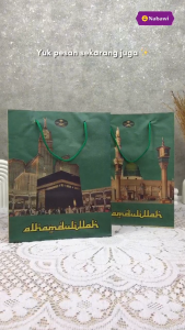 Tas Souvenir Haji Paperbag Tanggung Bahan Kertas/Goodie Bag Oleh Oleh Haji Umroh