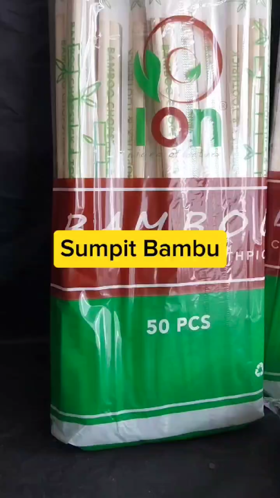 [1 PAK ISI 50 PCS] Sumpit Bambu Sekali Pakai / Sumpit Kayu Super Sumpit Mie Bakmi Good Quality