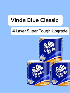 Vinda 4Ply Ultra Strong Toilet Paper Roll 140g Premium High Quality Toilet Paper Roll 27 Rolls/box Local Stock