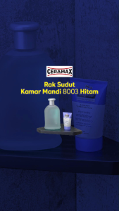 Ceramax Rak Sudut Kamar Mandi 8003 Hitam