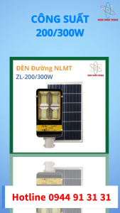 Đèn Đường Năng Lượng Mặt Trời Solar Light 200/300W ZL-200/300W