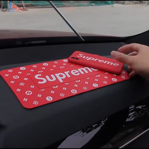 Multifunction Car Anti-Slip Mat with Phone Holder Silicone Car Dashboard Mat for SunglassCoinsKeychainCell phoneGPS