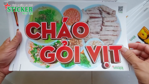 🔥 MIẾNG DÁN CHÁO GỎI VỊT... 🔥 DÁN TƯỜNG XE CỬA KÍNH... CHO QUÁN ĂN.