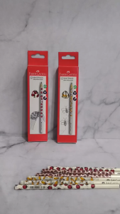 ( 1pcs ) Faber Castell Pencil Motif Pensil 2B NonToxic Aman Original Pensil Motif Binatang Jerapah Sapi Kumbang Lebah Pensil Kayu 2B Faber Castell Motif Animal Segitiga / Pensil Raut - Motif Acak