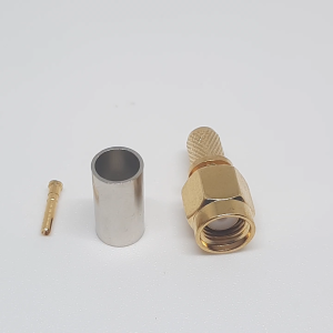 KONEKTOR RP SMA MALE RG58 CRIMPING GOLD TAIWAN