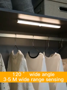 Motion Sensor Light Rechargeable LED Cabinet Light Magnetic Work Lamp Bedroom Night Light Hanging Desk Lamp Closet Light For Wardrobe