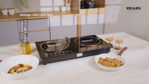 Idealife IL 201B 2 Tungku Electric Stove Built in Hob Double Induction Stove Listrik IL 201 B Kompor Tanam
