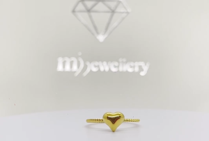 MJ Jewellery 375/9K Gold Amore Corda Minimalist Ring C53