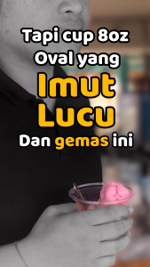 Cup Gelas PET 8 Oz Puding Ice Cream Sundae 9 Gram / Gelas Plastik Cup Dessert 8oz Polipack Plastik 50pc