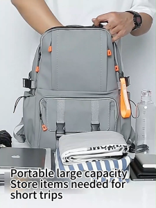 SAFARI 2024 New Korean Fashion Travel Backpack Outdoor Bag Computer Backpack with USB Charging Port Waterproof Laptop Large Backpack for Men