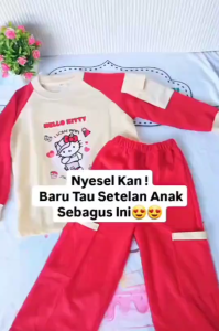 Baju anak perempuan jiso oversize baju anak kece 1-12 tahun setelan anak perempuan terbaru