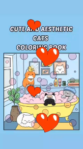 BUKU MEWARNAI SKETSA MENGGAMBAR CATS FAMILY COLORING BOOK ANAK TK SD REMAJA KERTAS TEBAL 200 GSM COD