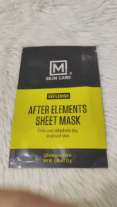 M. Skin Care After Elements Facial Sheet Mask Treatment for Men Sunburn and Windburn Skin Care Face Mask Cruelty and Paraben Free 25g