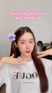 Combo 10 Kẹp Tóc Hoa sứ - Kẹp tóc hoa Nhiều Màu Sắc Phong Cách Hawaii