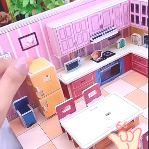 【MY STOCK】3D Craft Puzzle DIY Doll House Jigsaw Handmade Assembly Bedroom Kitchen Pretend Toys
