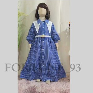 Dress Korean Kids Gamis Brukat Anak Terbaru bahan katun tries // gamis pesta anak mewah teraru 2024 usia 3 - 10 Tahun Dress Kids Gamis Anak Perempuan Viral - COD