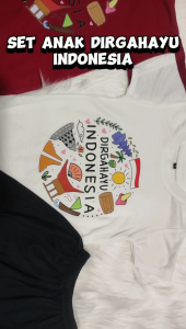 Joykids Setelan Anak laki - laki dan perempuan Dirgahayu Indonesia 17 agustusan / Setalan Anak Kemerdekaan Indonesia