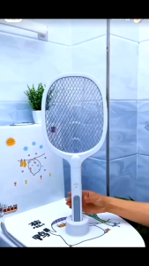 ไม้ตียุง ไม้ช็อตยุง มีไฟฉายในตัว ไม้ตียุง 2in1 พร้อมสายUSB คละสี302