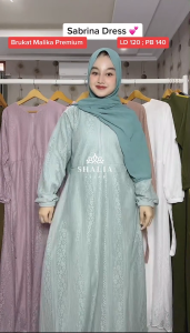 Nararaya Gamis Brukat Full Furing Sabrina LD 120: Pilihan Dress Premium Busui Friendly