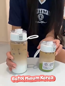 Eatkit Botol Minum Transparan Bening 350 550 800ml Tumbler Air Estetik BPA Free Tahan Suhu Tinggi