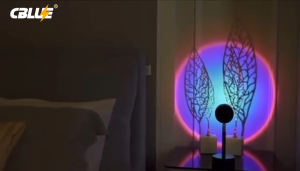 CBLUE RGB USB Sunset Light Mobile 16 Colors Self Photography  LED Rainbow Neon Night Projector Wall Lamp Christmas Gift