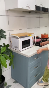 Kitchen Rack Microwave Rack U-Shaped Oven Shelf Home Double Countertop Storage Bracket Rice Cooker Rack Desktop