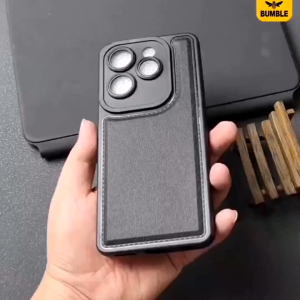 Softcase Tecno Spark 20 Pro+ Case Leather Pro Black Casing Cover Silicon