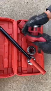 Manual Threading Machine 1/2 3/4 1 2 Inch Plastic Pipe Water Pipes 6 Die Head Threader Tool Kit