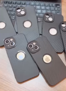 Carbon Ultra Black Doff Soft Case iPhone 15 Plus 15 14 Promax 14 13 Pro 13 12 Pro 12 11 Promax 11 X Xr Xsmax Soft Casing Black edition Hole Logo