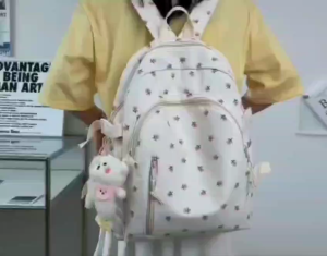 Ransel Anak Sekolah SD SMP SMA Gambar Bunga Tulip Tas Sekolah Anak Perempuan Baru Lucu Trendi - COD