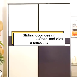 ตู้เสื้อผ้า บานเลื่อน ตู้เสื้อผ้ามัลติฟังก์ชั่น 2 Door wardrobe   ตู้เสื้อผ้าไม้ ตู้  แข็งแรง ทนทาน  ตู้เสื้อผ้าราคาถูก ตู้แขวนเสื้อผ้า ห้องนอน สำหรับห้องเช่า