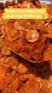 Keripik Kaca Pedas Jeruk 1kg Kripca kripik kacamata Kerispy
