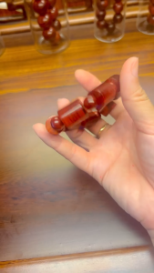 Vòng Cao Cấp Gỗ Tử Đàn Tiểu Diệp Lá Nhỏ 14li đốt trúc Kim Sa Nhiều Sao - May Mắn - Bình An