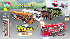 Mainan Anak Mobil Bus Basuri Telolet Ada Musik dan Lampu