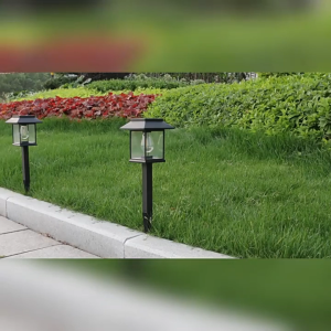 (2pcs)ไฟเหลือง Solar light 1 COB ไฟโซล่าเซลล์ ไฟปักสนาม