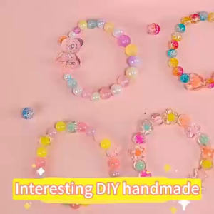 JL Creative DIY Handmade Beaded Toy with Accessory Set Children Creative24 Grid Toy DIY Bracelet Making Birthday gift