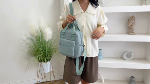 กระเป๋าเป้ สไตร์มินิมอล กันน้ำขนาดพกพา สีพาสเทลน่ารัก ไช้ได้หลากหลาย GC-149