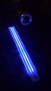 lampu alis 2mode running + projie biled/lampu projie depan biled 25in BIRU