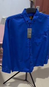 KEMEJA POLOS PRIA AYAH DAN ANAK WARNA Biru bca/Birel COTTON BAJU LENGAN PENDEK REGULER MENS BASIC