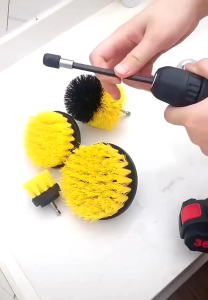 [EZ4U] 3PCS Drill Brush Heavy Duty Scrubber Stiff Bristle Cleaning Tools