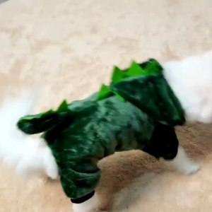 【No-Questions-Asked Refund】 Whisker MOLAMGO Dog Clothes Dinosaur Hooded Sweater Pet Cat Clothing