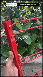 Gantungan hanger rak gantung helm motor model horizontal cantelan helm multifungsi