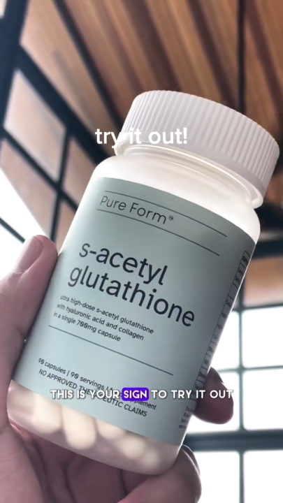 s acetyl glutathione pure form S-Acetyl with Hyaluronic Acid and Collagen Capsule SuperSmart S-Acetyl Glutathione 300mg per