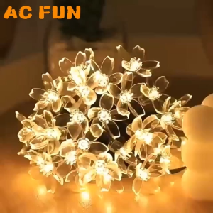 ACFUN LED Flower Solar Lamp Fairy String Lights Outdoor Waterproof Christmas Party Wedding Garden Decoration