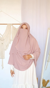 SET CADAR Pashmina Instan Pad Almira Dua Lubang Jumbo Diamond Crepe Pashtan Syari Italiano Premium