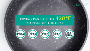 Gipp Non Stick Frying Pan/Induction Cooker Pan/Wok Pan Kawali Granite Pan 20/24/28CM With LidEasy to Clean High Heat ConductivityClassic Marble CollectionOriginal Legit BrandCompatible with All Stoves