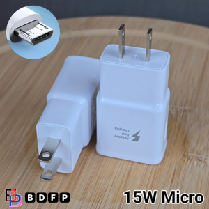 หัวชาร์จ 15W Micro BDFPสำหรับ Samsung ซัมซุง ชาร์จด่วนรวดเร็ว สายชาร์จ ไมโคร 2A 1.2m หัวชาร์จ Usb-A US สีขาว