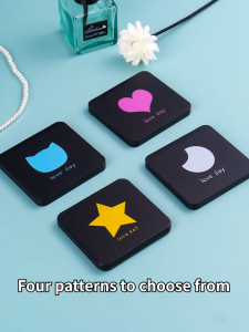 Foldable Pocket Mirror Cute Design Mini Double-Sided Makeup Dressing Mirror Travel Gift Mini Mirror