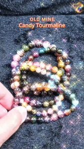 Premium Grade Brazil Old Mine Candy Tourmaline Bracelet